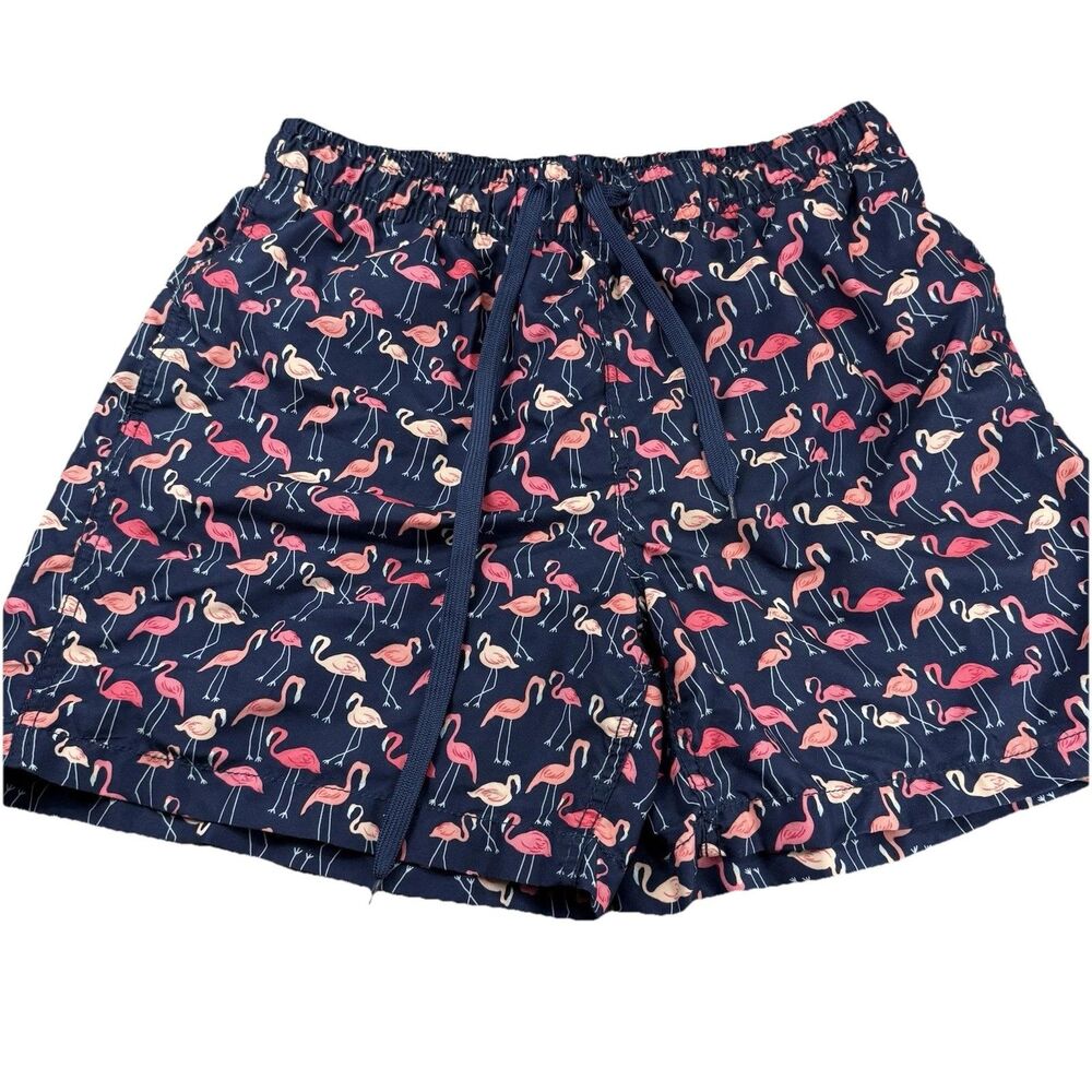 KANU Surf Mens Surf Swim Trunks Blue w Pink Flamingos - Size XL Inside Mesh Cut